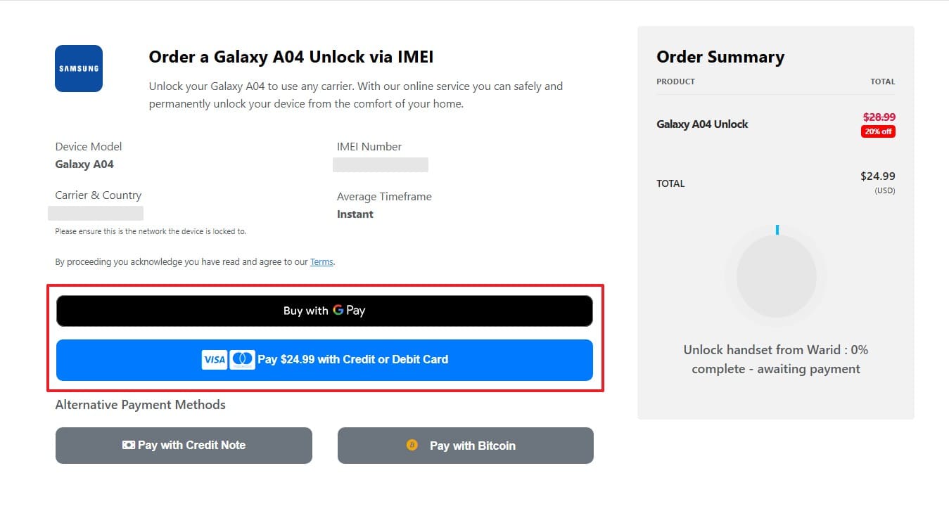pay to unlock sim