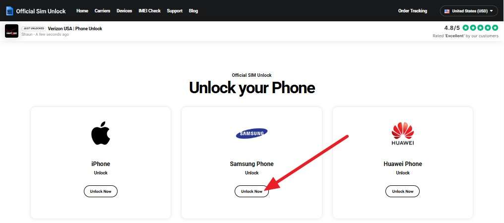tap the unlock button