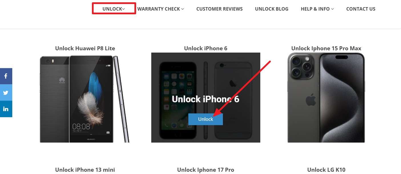 choose the unlock button