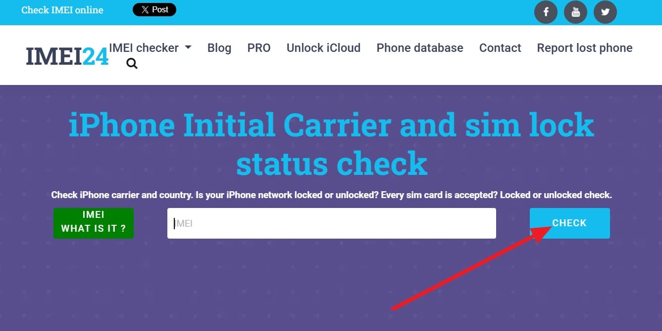 add the imei details