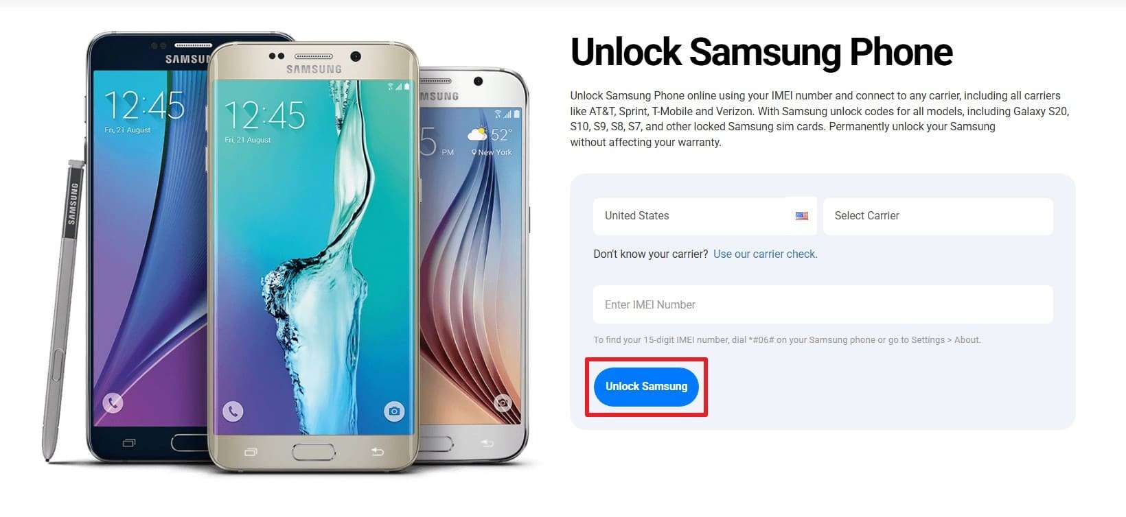 tap to unlock samsung