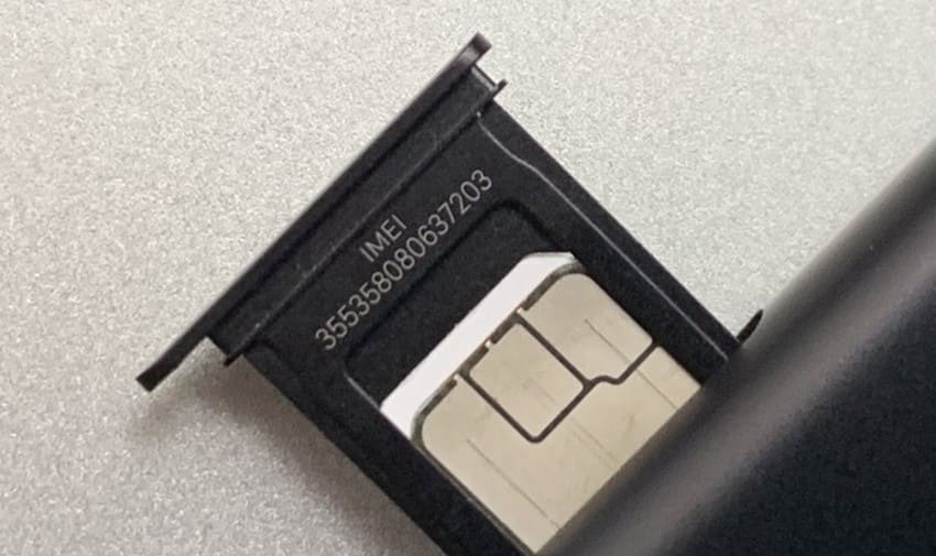 find imei on sim tray