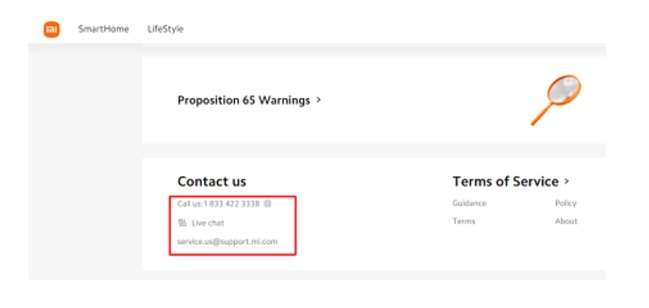 xiaomi customer support