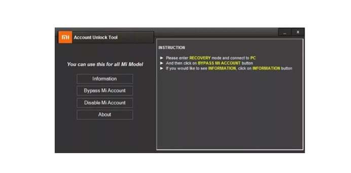 redmi mi account remove