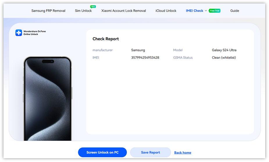 Get Your Report and Save It
