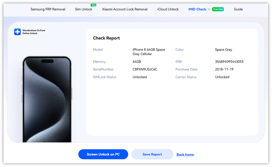 Get Your Report and Save It