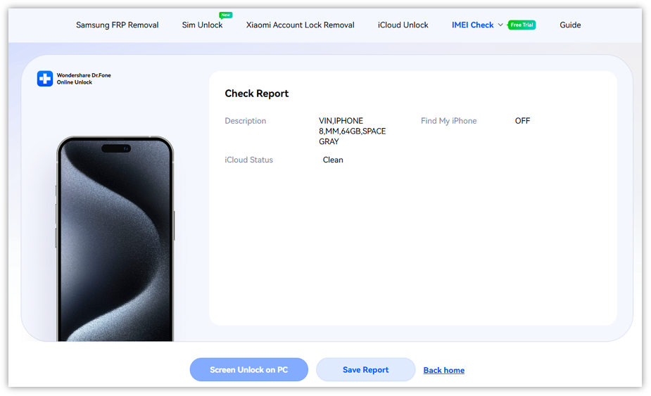 Get Your Report and Save It