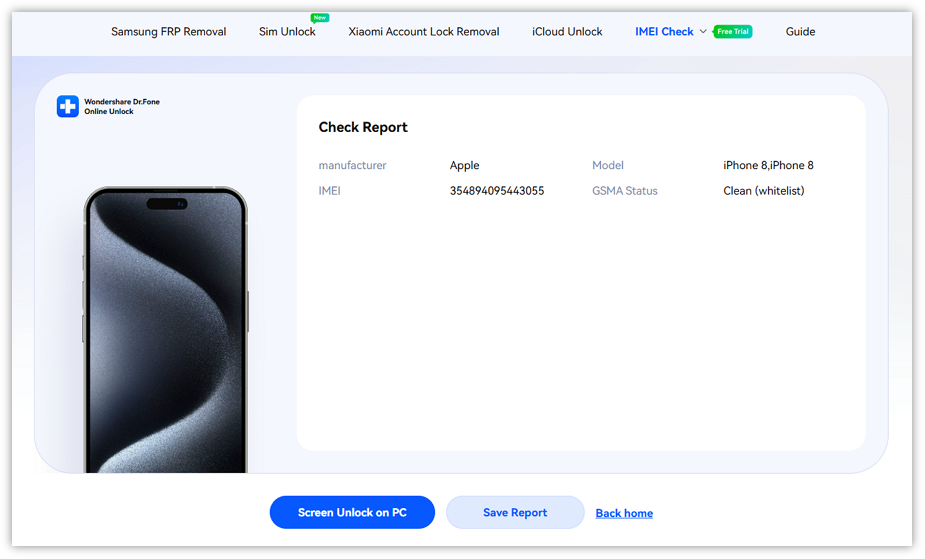 Get Your Report and Save It