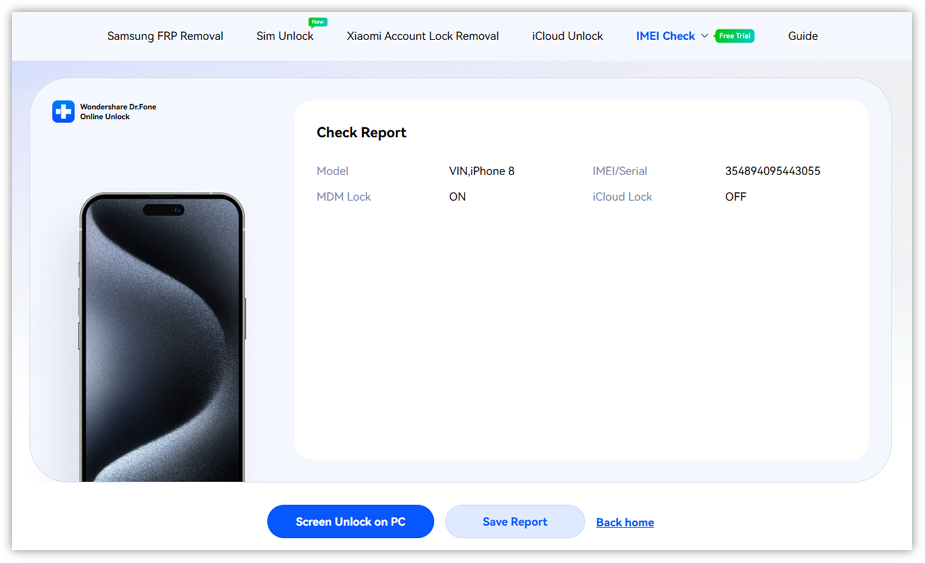 Get Your Report and Save It