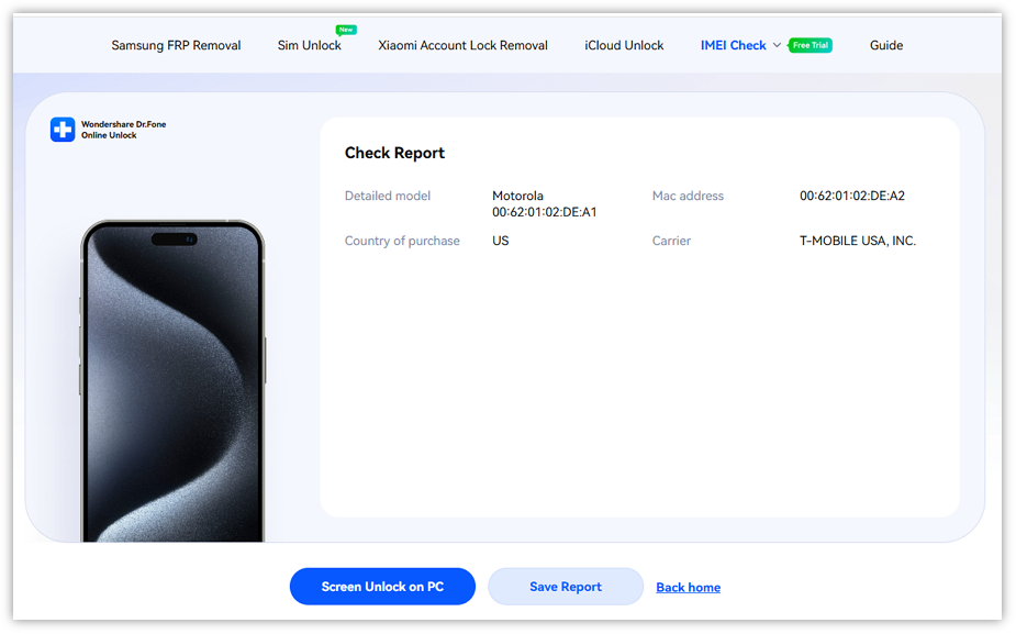 Get Your Report and Save It