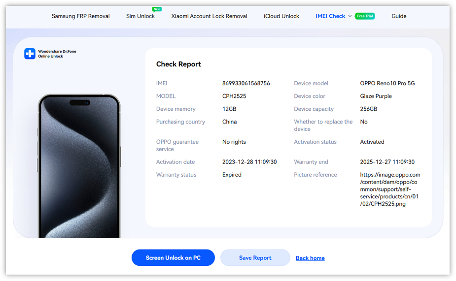 Get Your Report and Save It