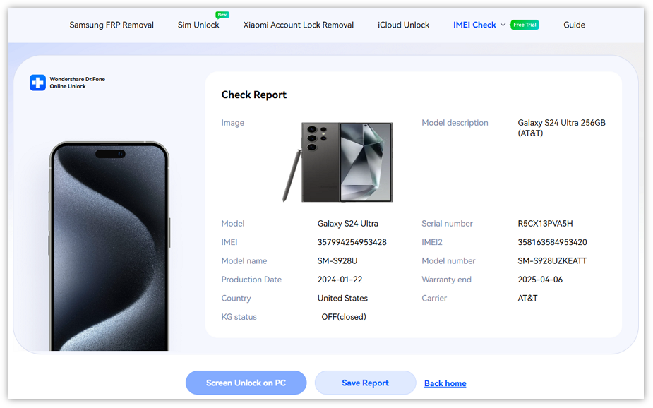 Get Your Report and Save It