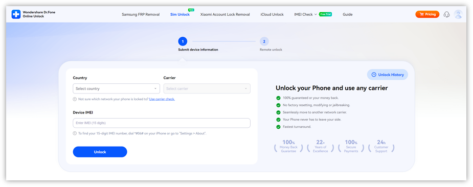 sim unlock