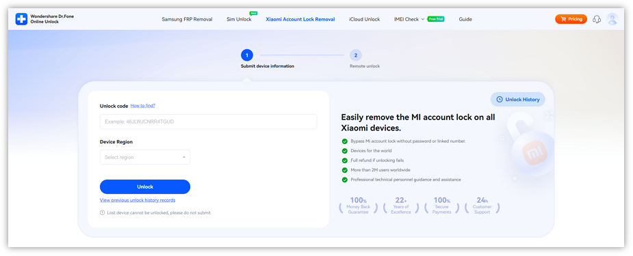 xiaomi account lock removal