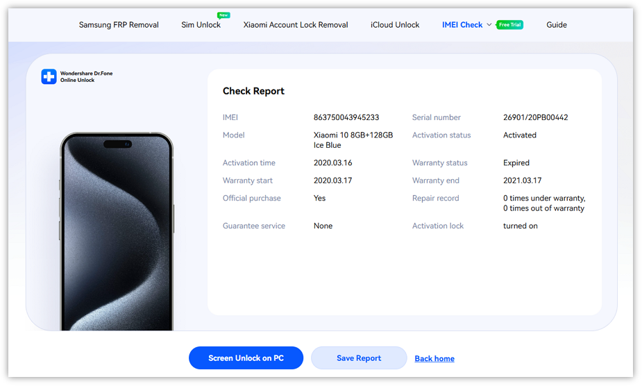 Get Your Report and Save It
